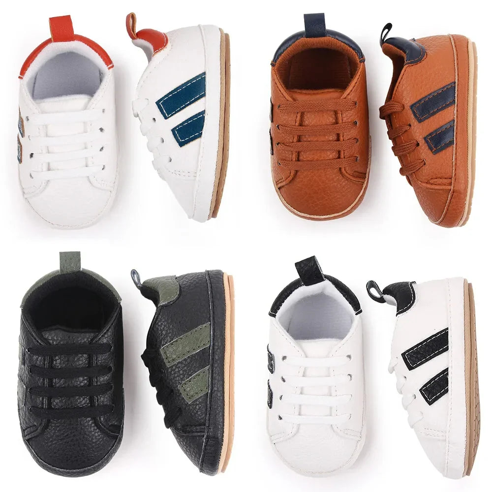 Baby Casual Shoes for Spring and Autumn TPR Sole Anti-slip High Quality PU Hot Selling Multiple choice 2023 Baby New Fashion