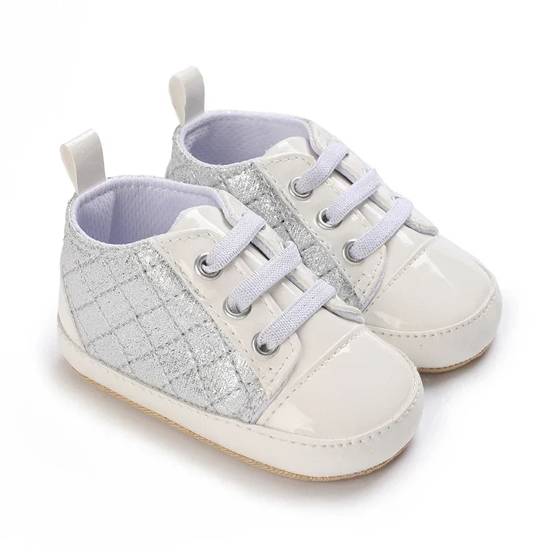 Spring and Autumn Women's Baby Casual Sports Shoes Soft Sole Anti slip Indoor and Outdoor Walking Shoes First Step Walking Shoes