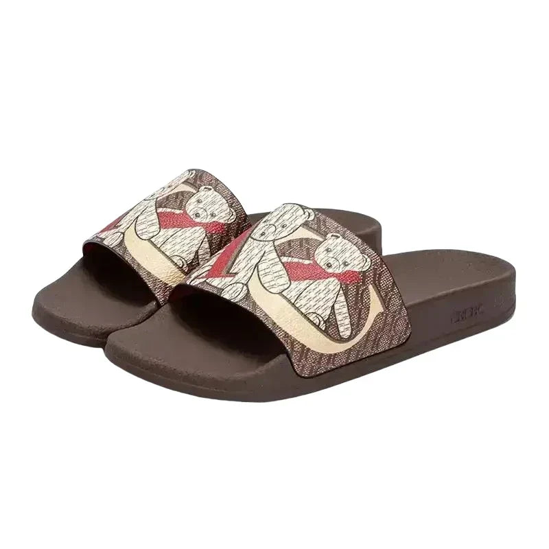 CH Women's Slippers Trendy Style Letter Print Design High Quality Beach Slippers Can Be Worn Out Premium Fashion Women's Casual