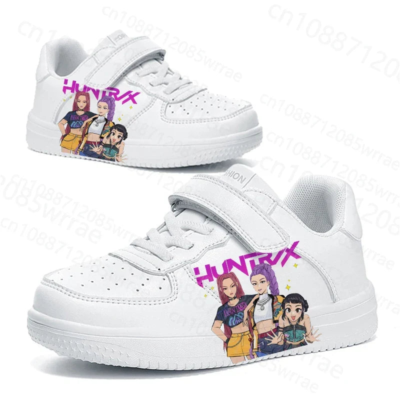 Hot Selling KPop Demon Hunters Children shoes boys girls 3D Printing Solid color sole durable Commuting shoes Christmas gift