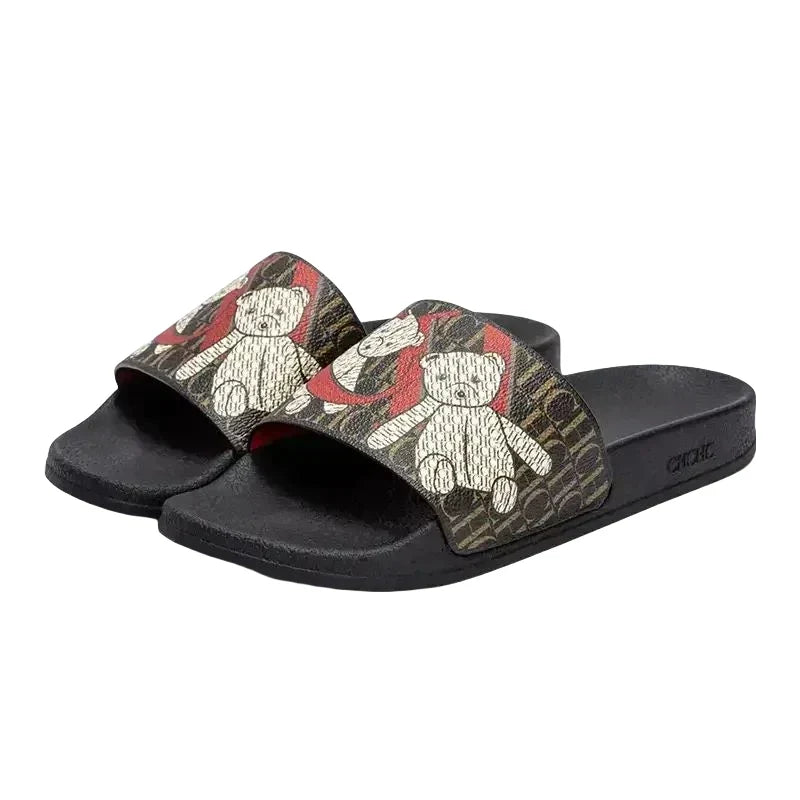 CH Women's Slippers Trendy Style Letter Print Design High Quality Beach Slippers Can Be Worn Out Premium Fashion Women's Casual