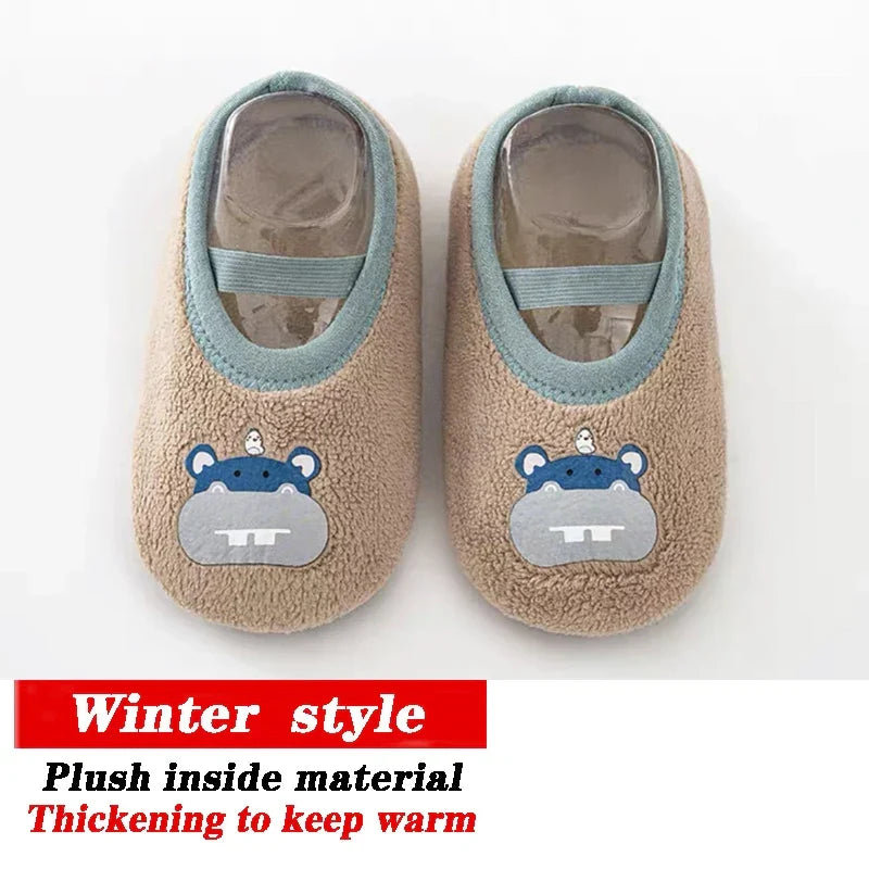 Baby Non-slip Socks Children Indoor Warm Floor Shoes Boys and Girls Toddler Shoes Amusement Park Kindergarten Non-slip
