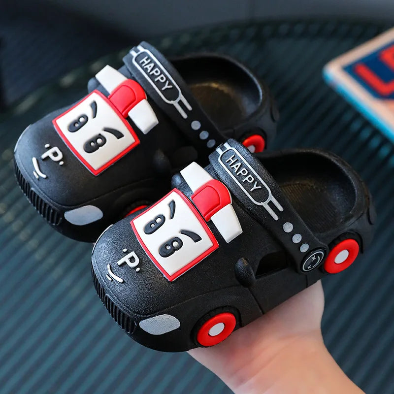 Summer New Dazzling Cool  Kid Hollow Sandals Baby Cute Cartoon Car Home Slippers Boy Breathable Antislip Beach Shoe Girl Shoe실내화