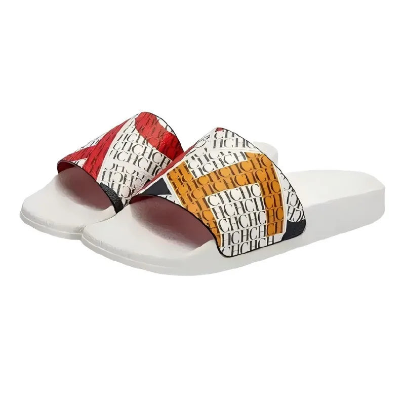 CH Women's Slippers Trendy Style Letter Print Design High Quality Beach Slippers Can Be Worn Out Premium Fashion Women's Casual