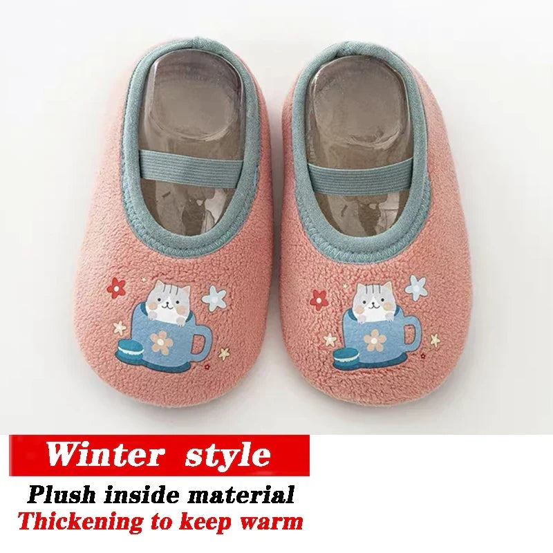 Baby Non-slip Socks Children Indoor Warm Floor Shoes Boys and Girls Toddler Shoes Amusement Park Kindergarten Non-slip
