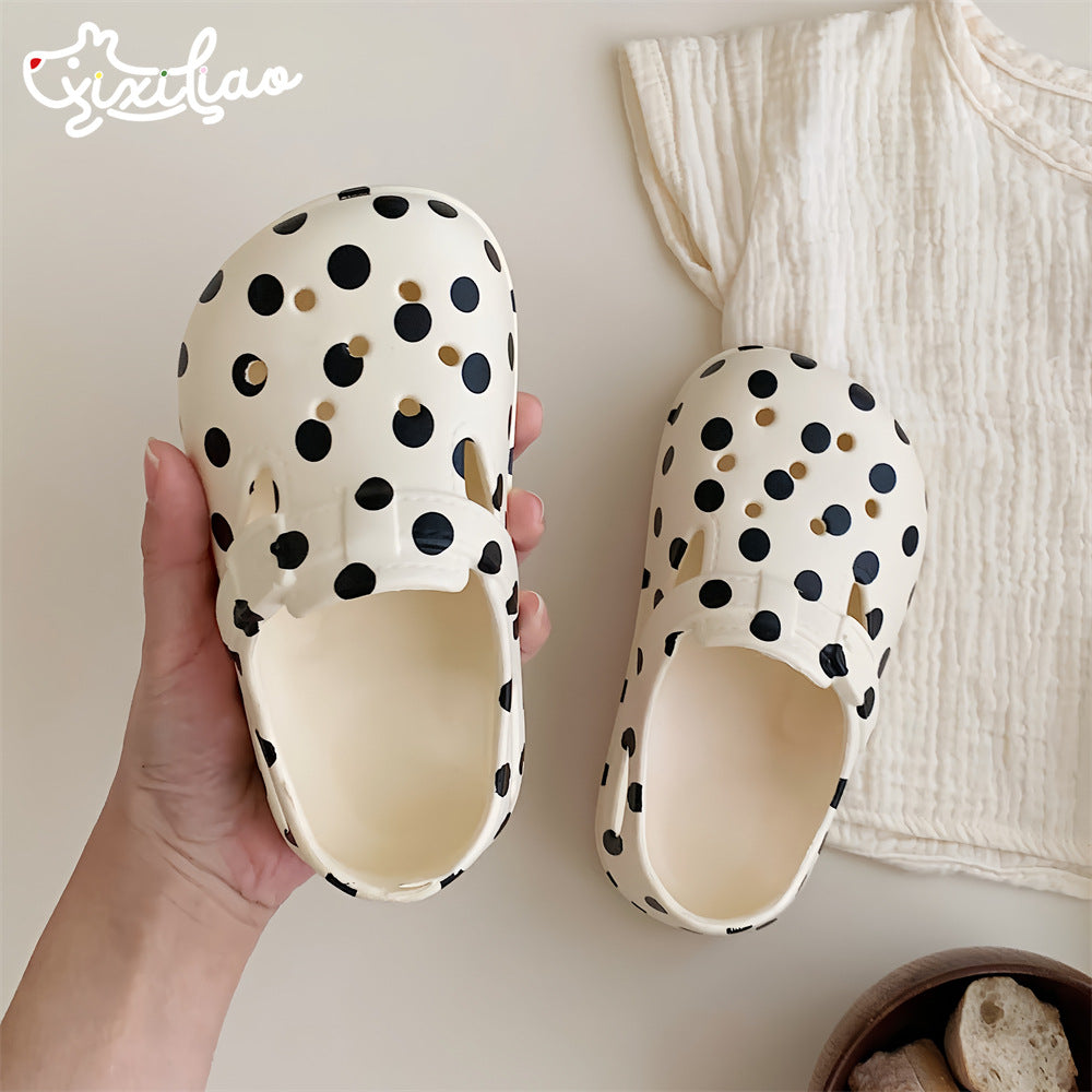 Cute Polka Dot Children's Toe Cap Sandals